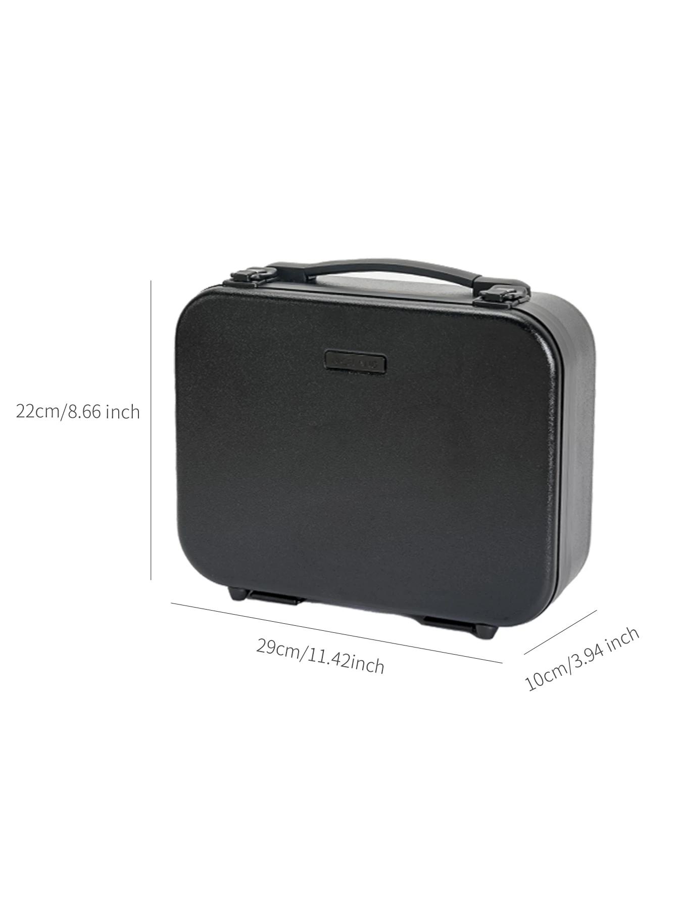 Boîte de rangement de maquillage portable avec lumière LED et miroir – Étui de train cosmétique adap