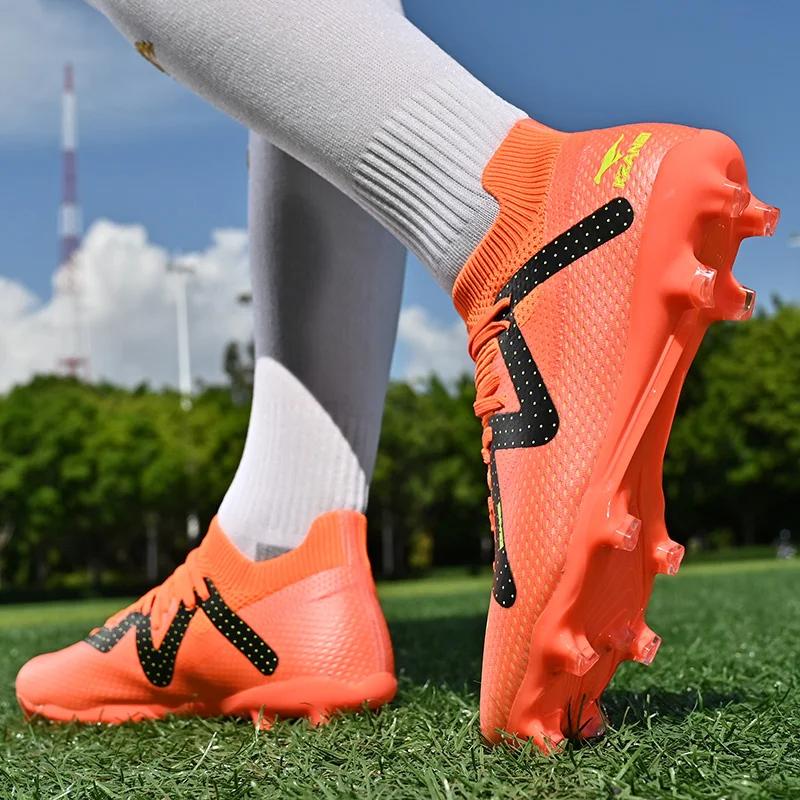 Chaussures de football non ald pour hommes, chaussures de football professionnelles bleues, baskets