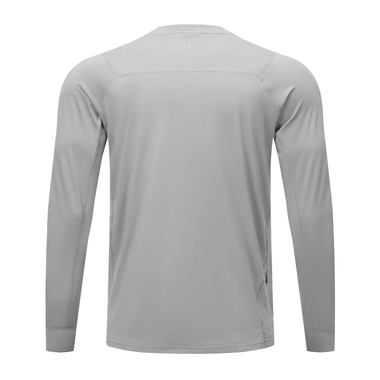 T-shirt de course à manches longues pour homme, automne-hiver, séchage rapide, coupe ample, pour spo