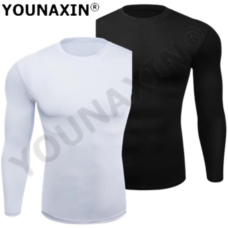 T-shirt de sport à manches longues pour hommes, couche de Base de basket-ball, serré, Fitness, haut