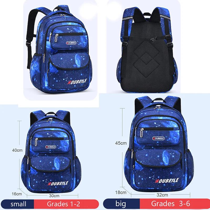 Sac à dos pour enfants mode ciel étoilé enfants sacs d'école imperméables pour garçons filles sac à