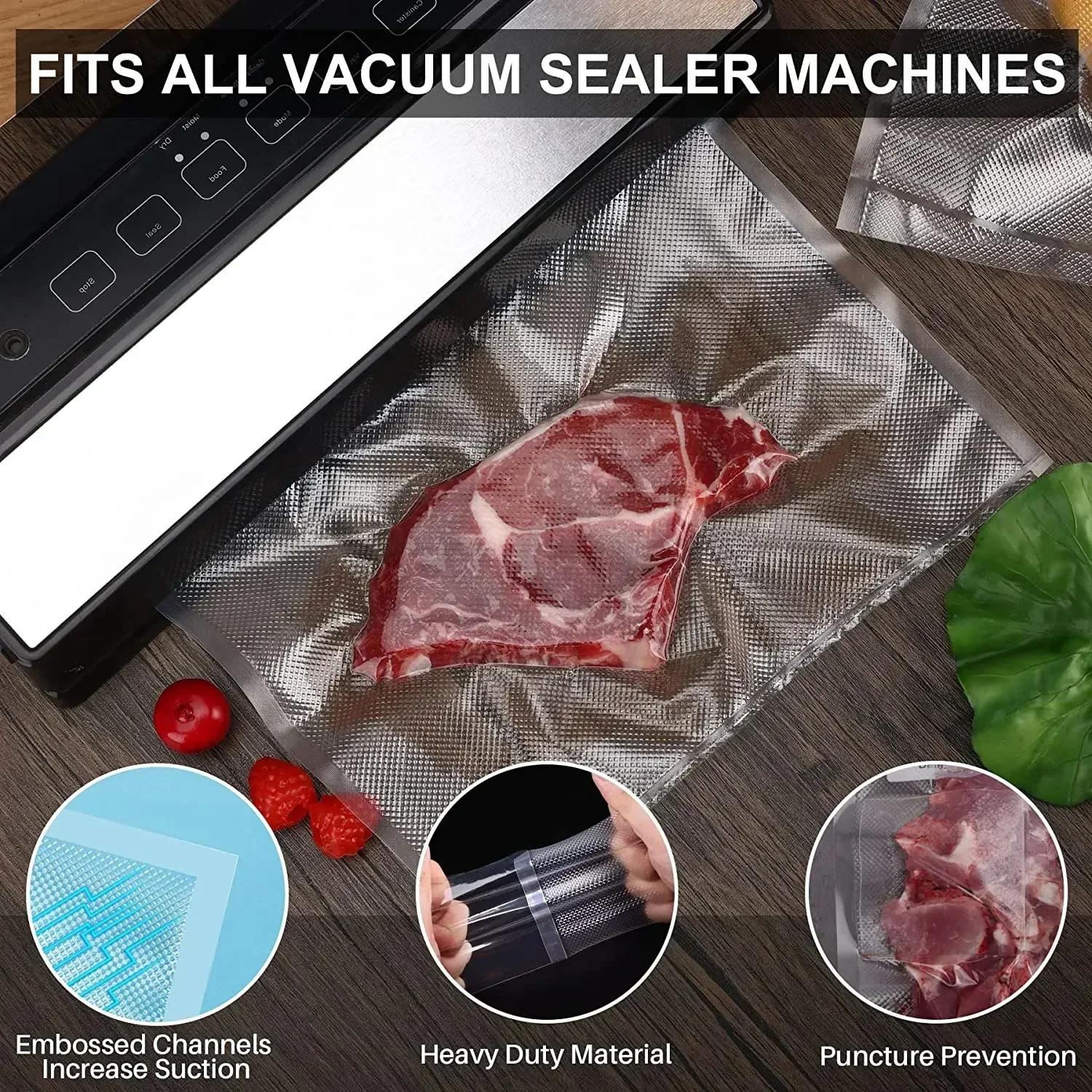 Sacs de scellage sous vide en plastique sans BPA, 50 pièces/lot, sac scellé pour la conservation des