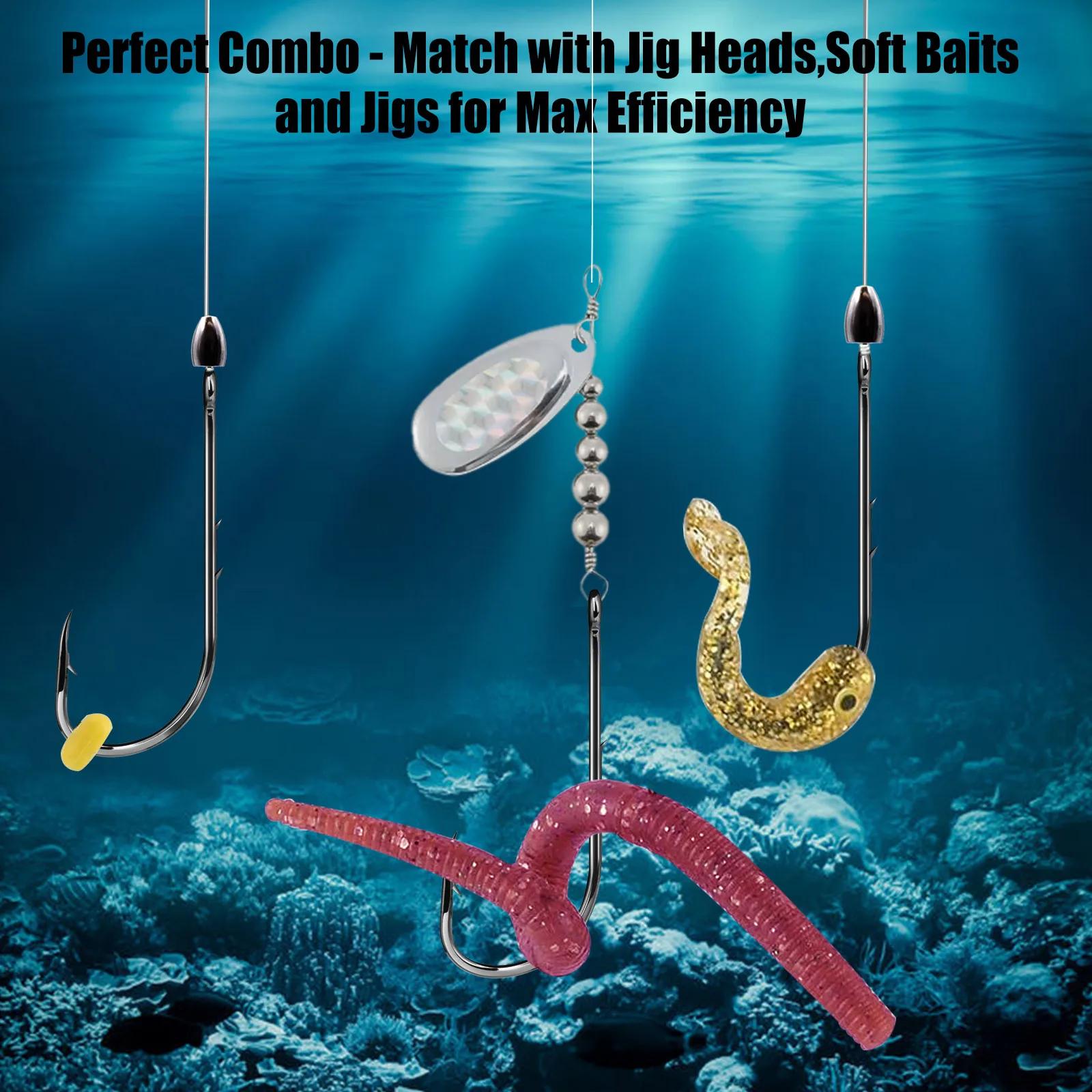 9KM porte-appâts crochets de pêche mer barbelé longue tige bec crochet support d'appât vivant pêche