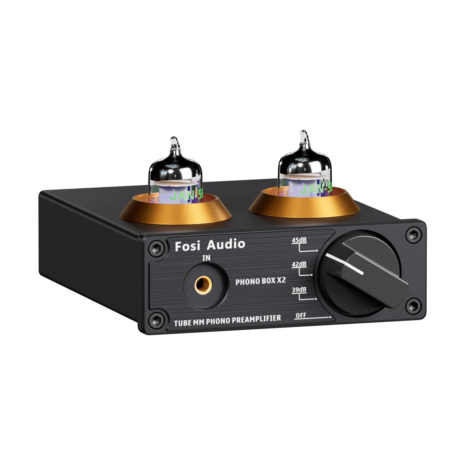 Préamplificateur phono Fosi Audio pour tourne-disque, préamplificateur stéréo mini HiFi à tubes à vi