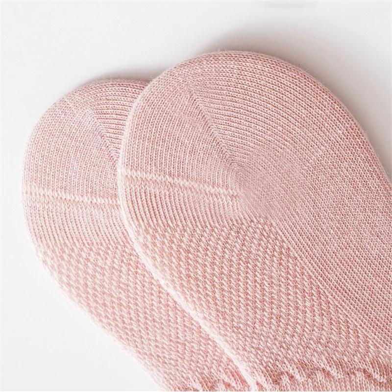 Chaussettes d'été longues ajourées pour bébé, maille respirante en coton, chaussettes hautes aux gen