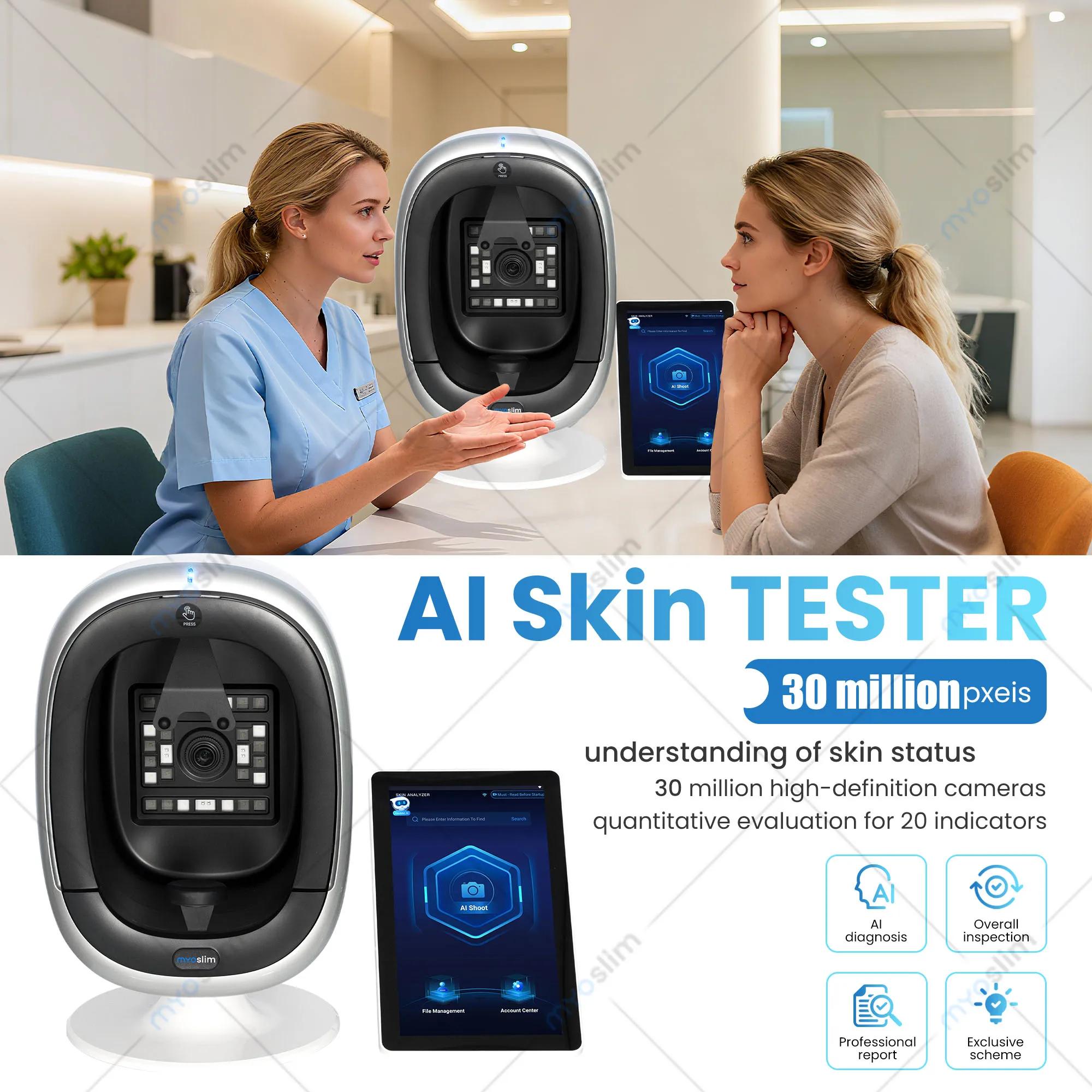 Dernière génération d'analyseur facial IA, machine professionnelle d'analyse faciale, analyseur de b