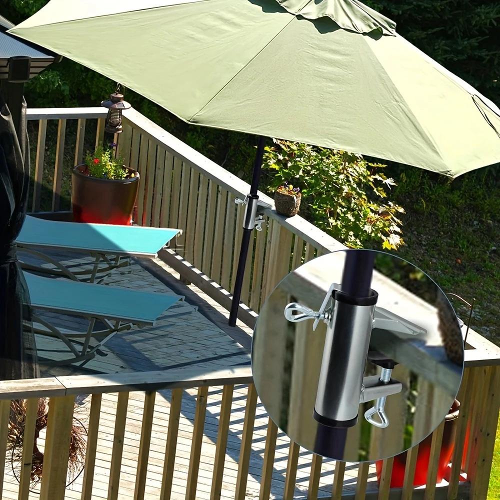 Pince parapluie pour terrasse extérieure, banc de terrasse, cadre partenaire, balustrade, bateau, po