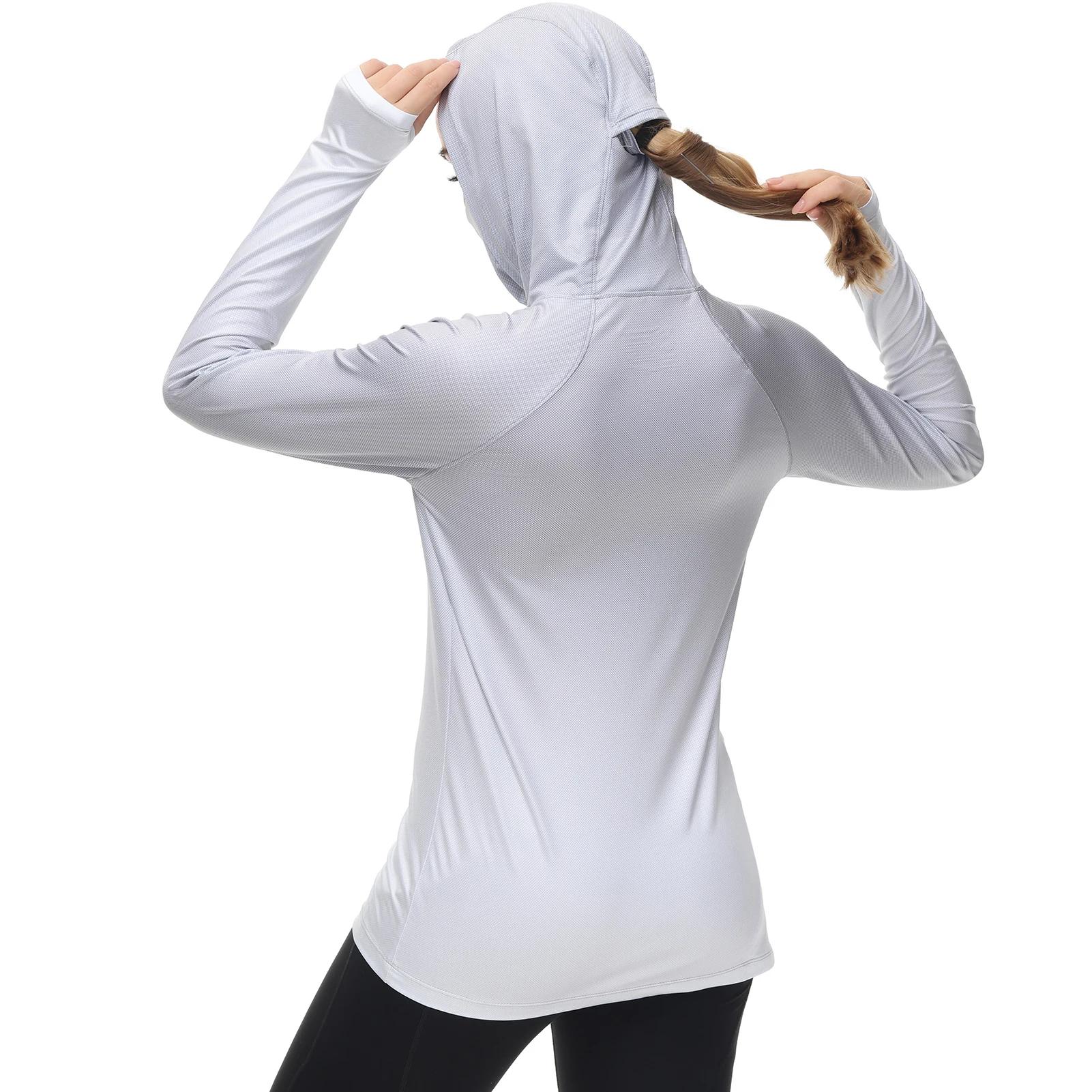 Bassdash-Sweat à capuche de pêche pour femme, chemise avec masque facial, trous pour les pouces, FS2