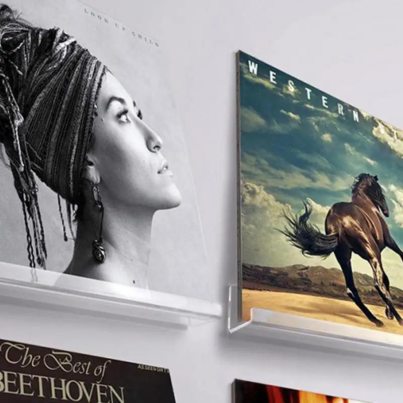 Étagère murale en vinyle transparent, 6 pièces, support mural en acrylique pour Album, présentoir de