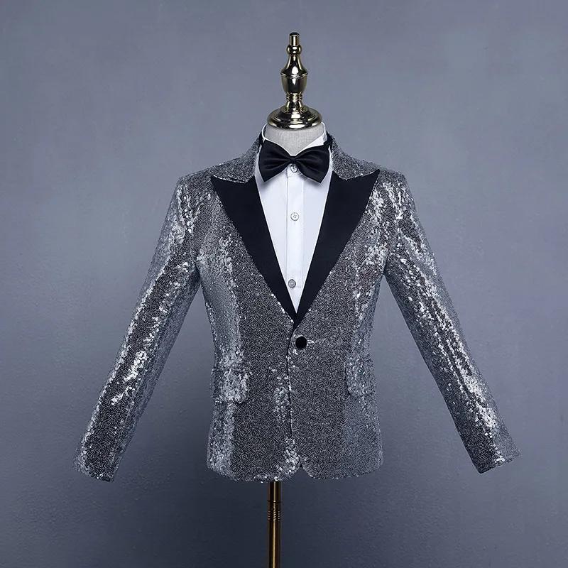 Veste de brevà Paillettes pour Garçon, Blazer Brcorporelle, Robe Formelle Trempée, Vêtements de ixde