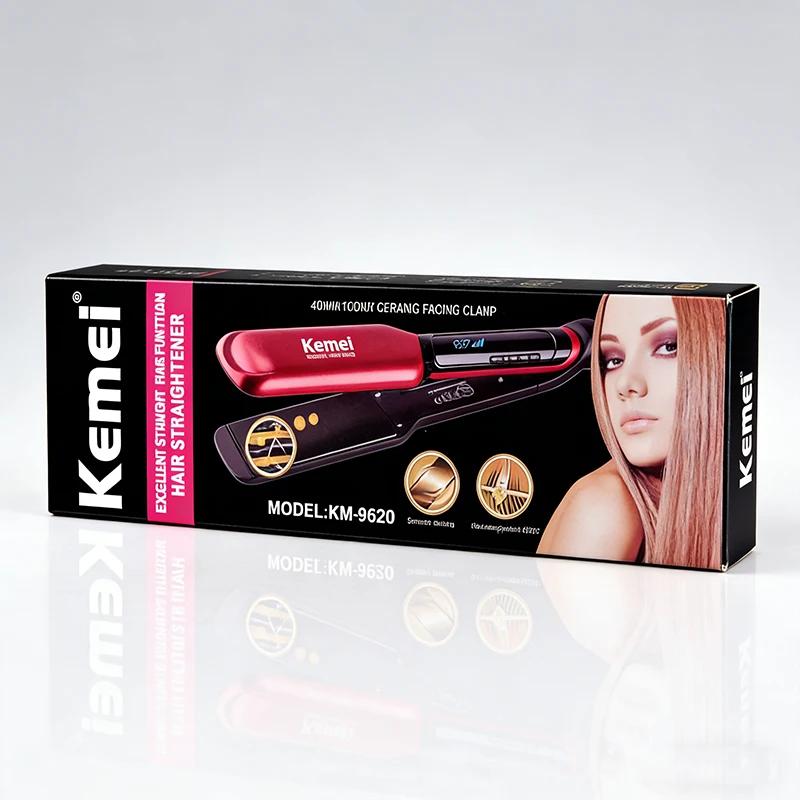 Lisseur professionnel KM-9620 multi-styles, outil de coiffure de qualité salon pour des coiffures pa