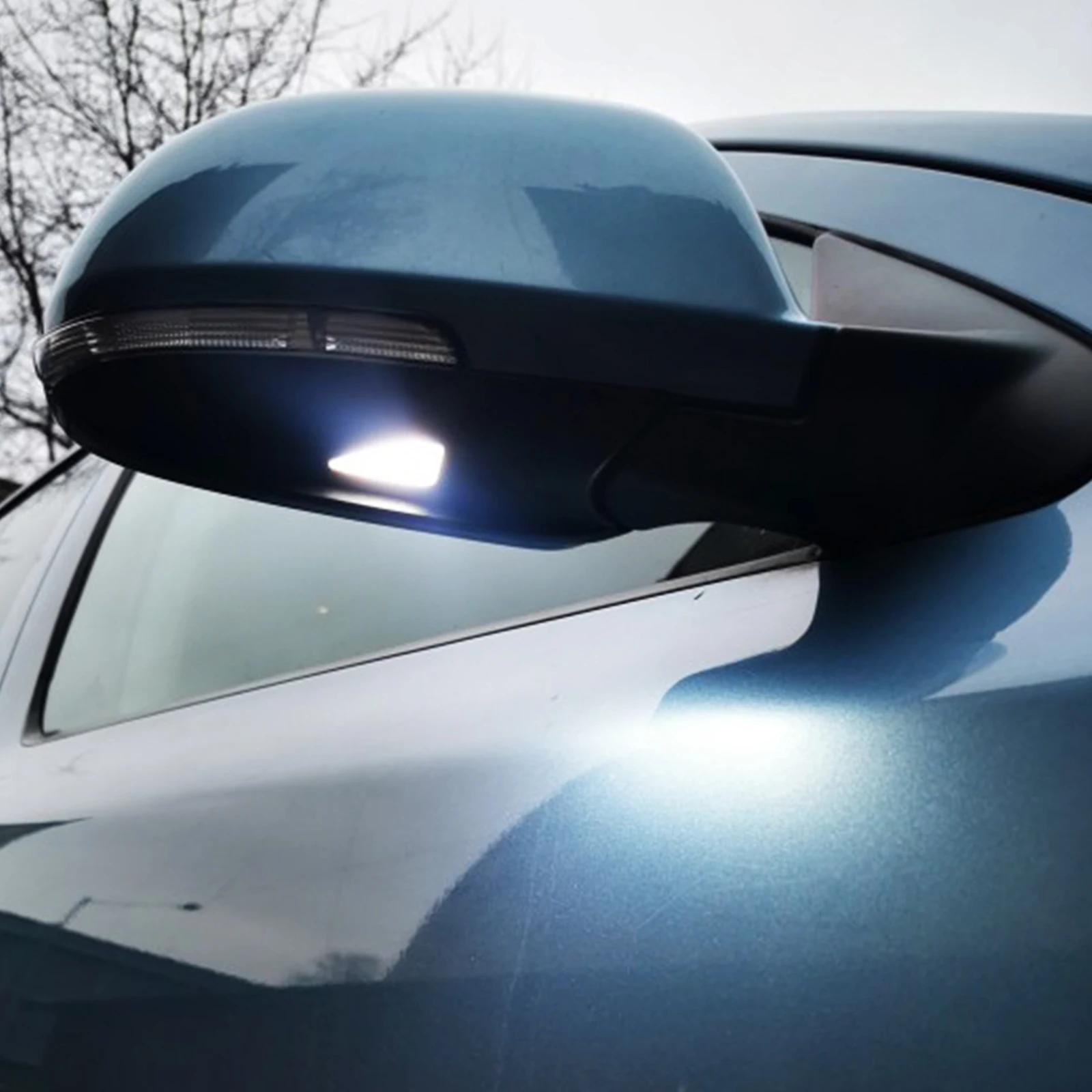 Miroir latéral blanc sans erreur, lentille transparente brillante Canbus, lampe de voiture LED, asse