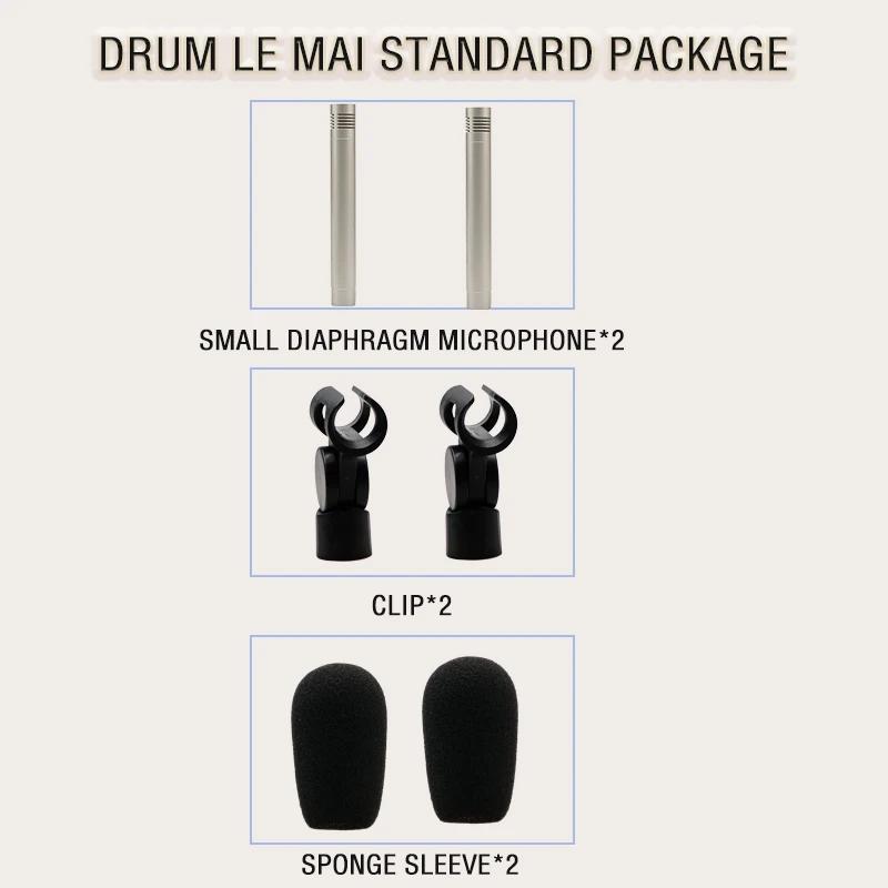 Microphone à condensateur 48V, enregistrement d'instrument de Piano, micro d'instrument, micro d'ins