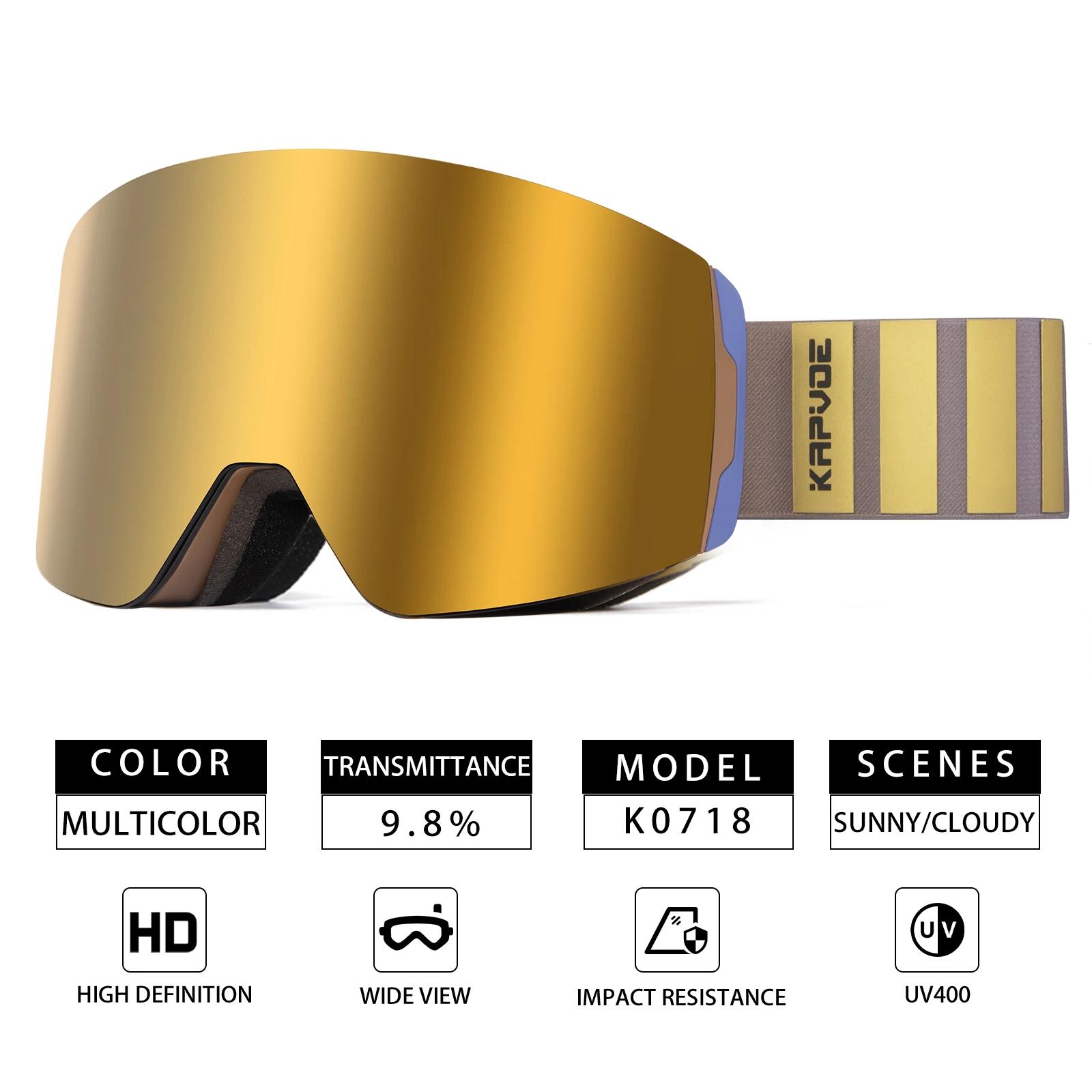 KAPVOE lunettes de Ski en plein air hommes lunettes de Snowboard femmes hiver neige lunettes de sole