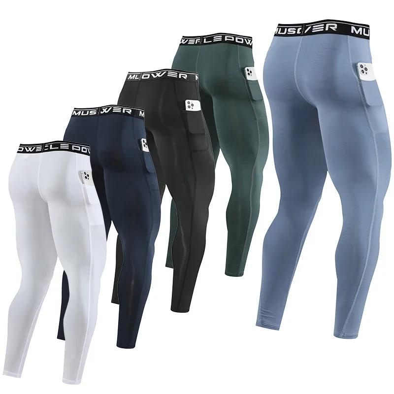 Gym hommes Fitness course pantalons de Sport athlétisme Leggings serrés Joggings maigre Yoga Compres