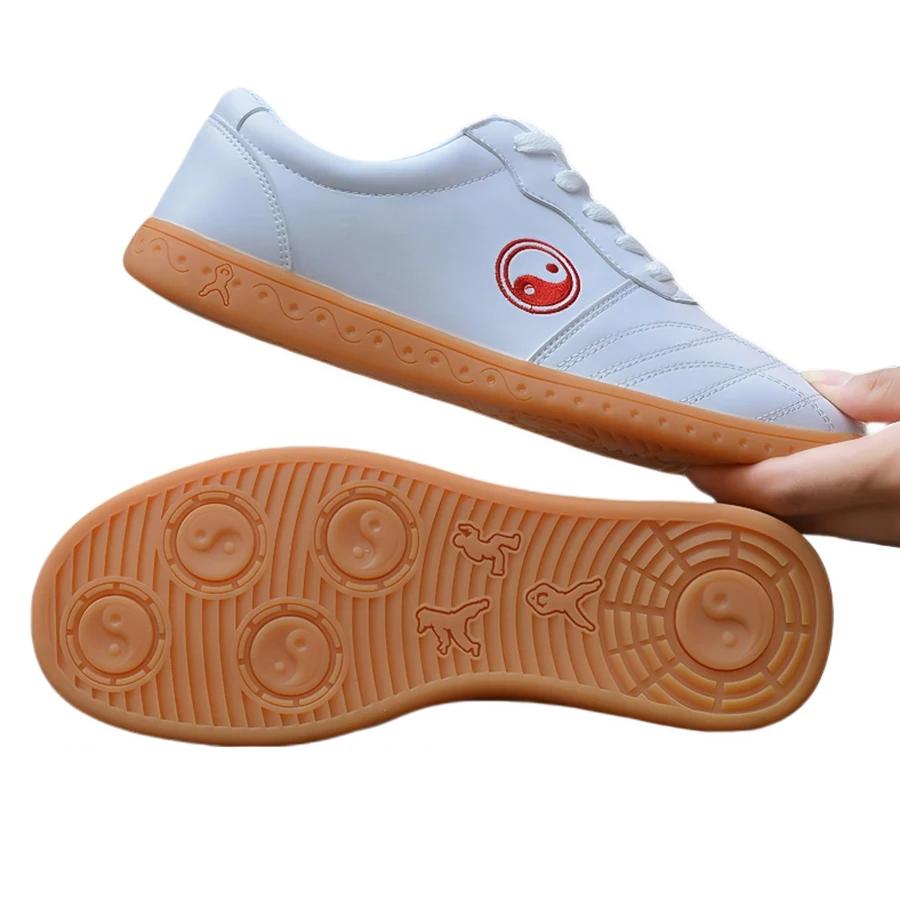 Chaussures KungFu chinoises en cuir Arts martiaux TaiChi Taekwondo WuShu karaté chaussures de Sport