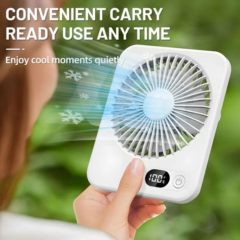 Ventilateur de bureau Ventilateur rechargeable USB portable 180 ° Ventilateur personnel pliant inc