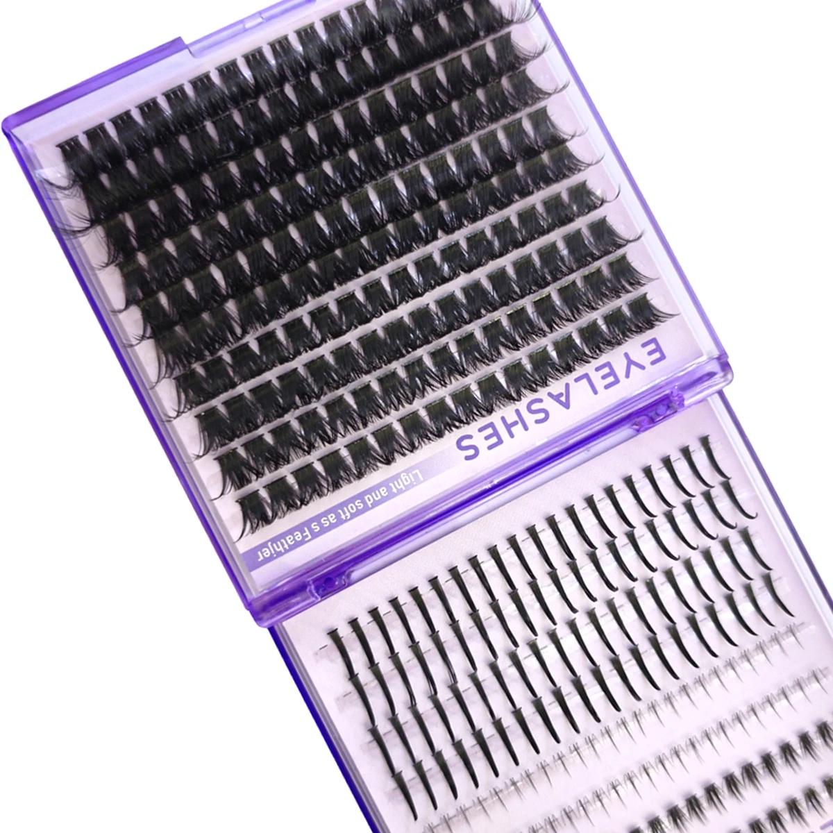 Kit de grappes de cils pointes de cils grappes de cils Volume inférieur cils individuels bricolage E