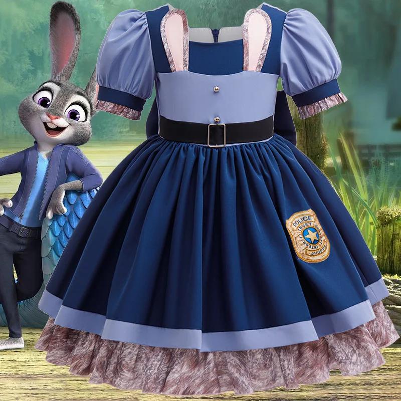 Zootopia 2 Judy lapin Costume Cosplay pour filles robe carnaval fête vêtements déguisement dessin an