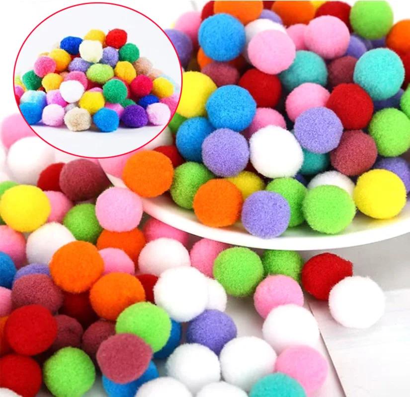 30-300 pièces Pom Poms moelleux doux pompon balle 8/10/15/20/25/30mm à la main couture artisanat bri