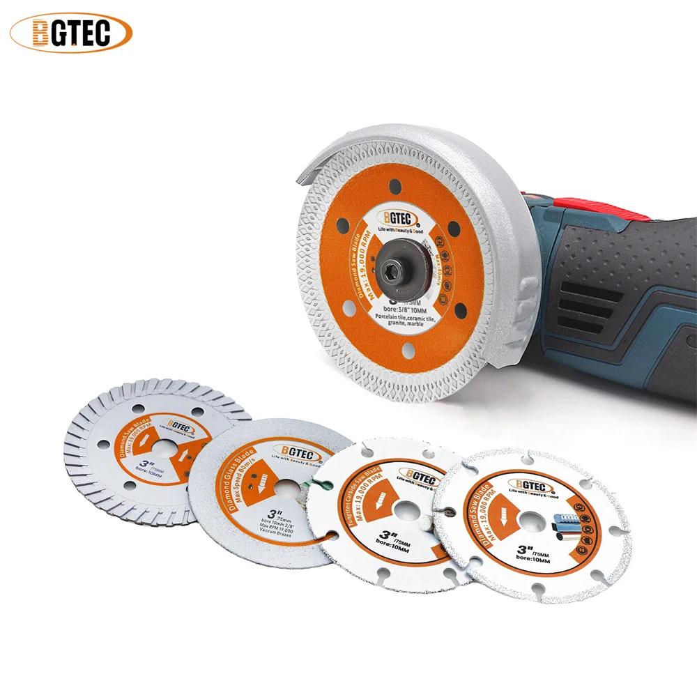BGTEC 3 pouces 75mm disque de coupe bois acier béton granit verre carrelage Mini meuleuse d'angle ou