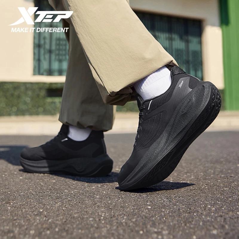 Xtep chaussures de course pour hommes 2025 hiver doux rebond plus fort Force propulsive amorti souti