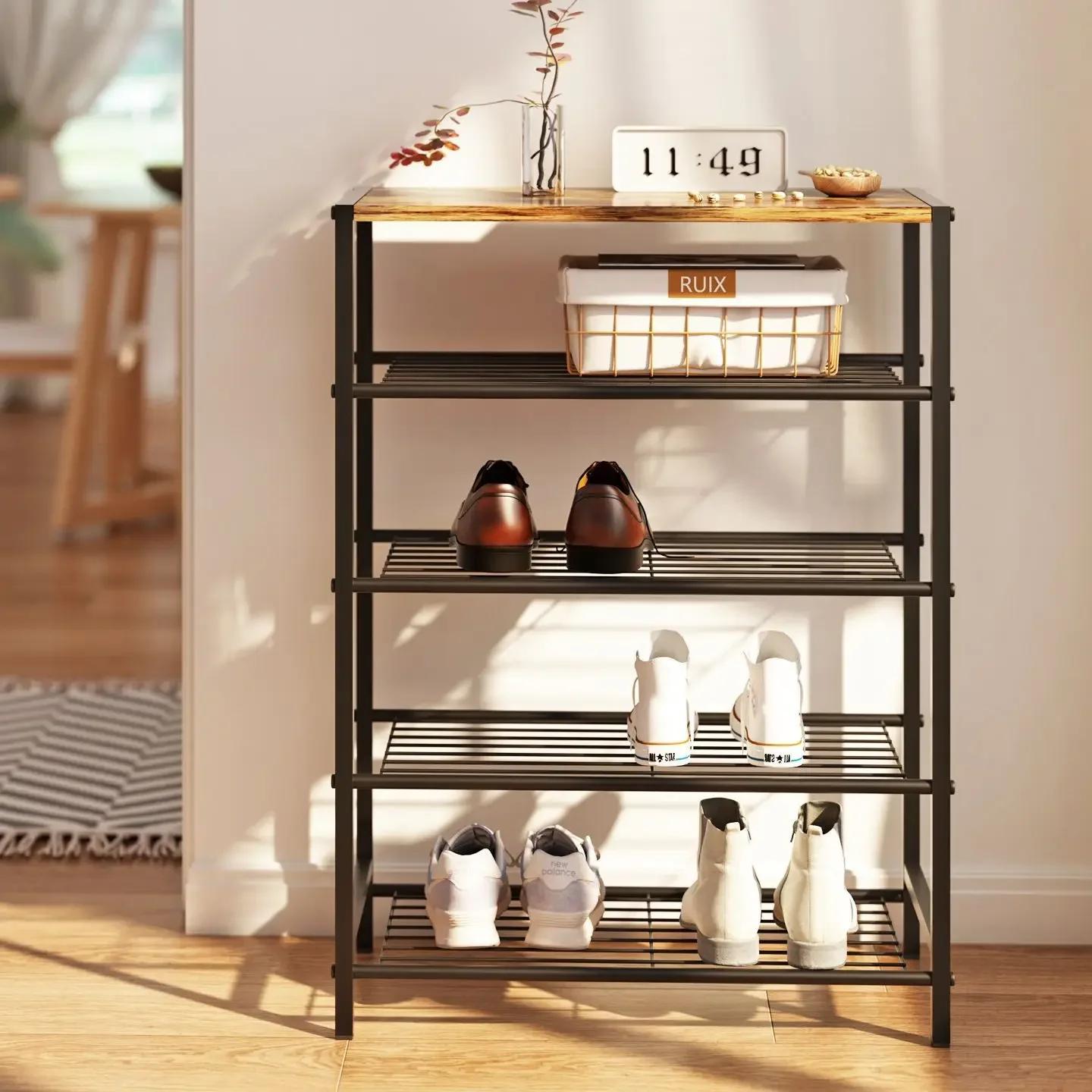 AOLIVIYA Meuble à chaussures pour entrée et couloir, armoire à chaussures multi-niveaux, étagère de