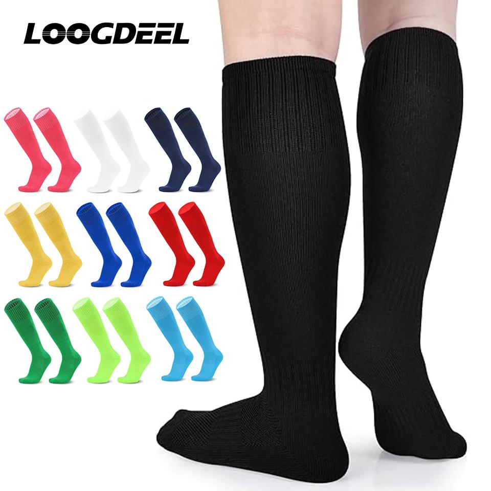Chaussettes sport genou Loogdeel - Football basketball baseball adultes enfants coton