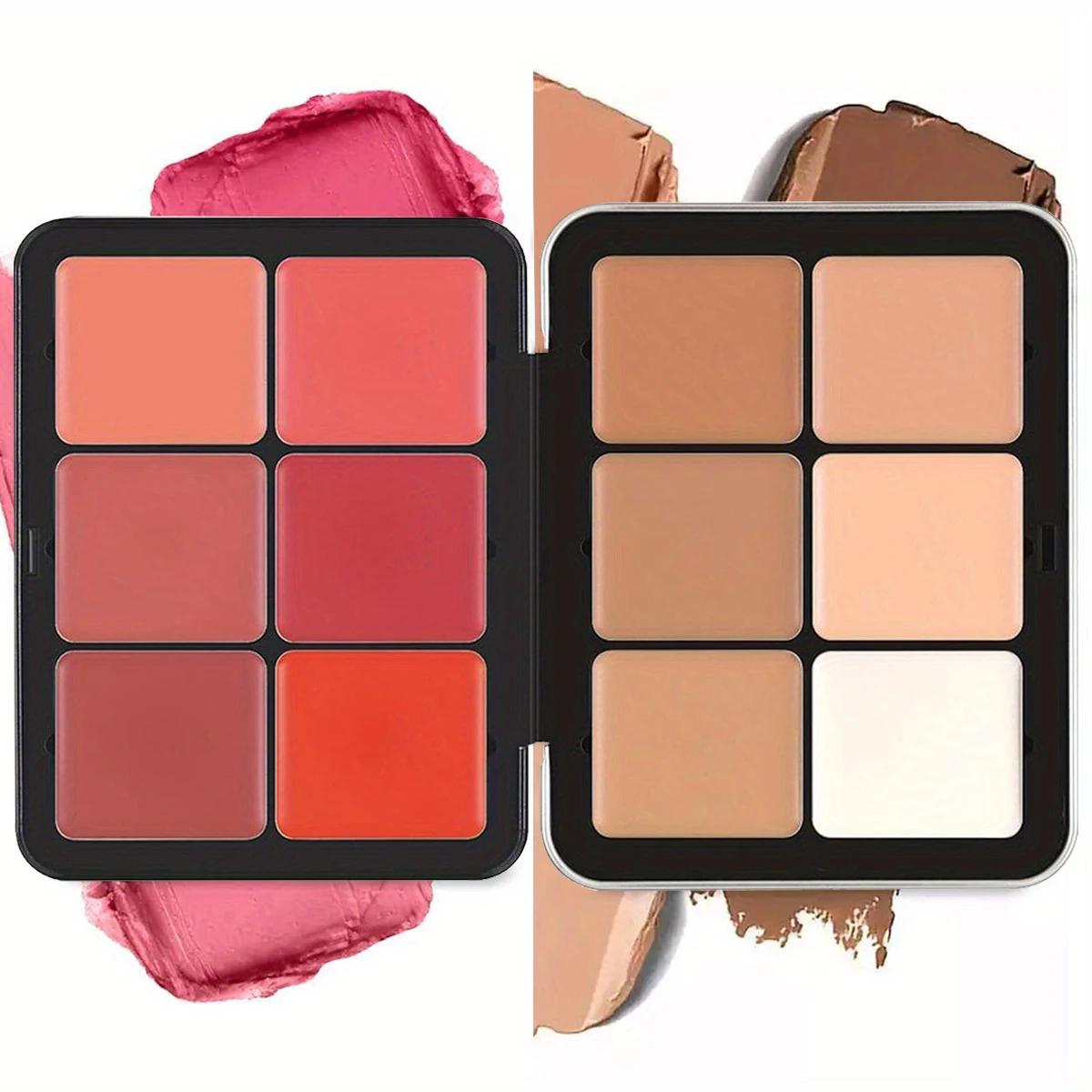 Palette de maquillage tout-en-un pour femmes, 12 couleurs, correcteur en étain métallique et crème B