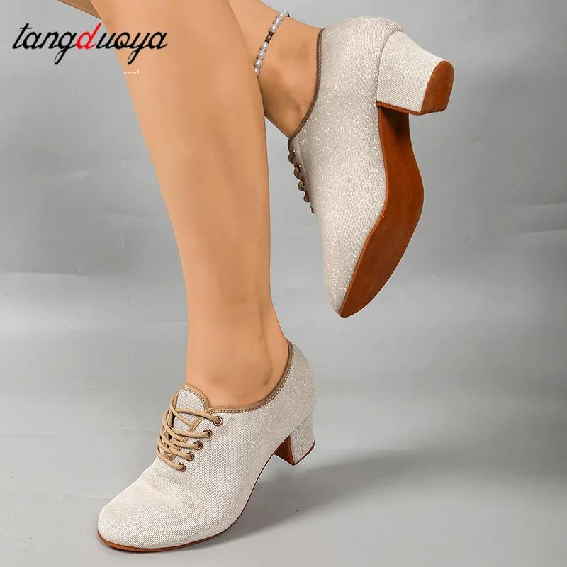 Femmes Bling scène spectacle pied porter filles semelle souple chaussures latines dames moderne Jazz