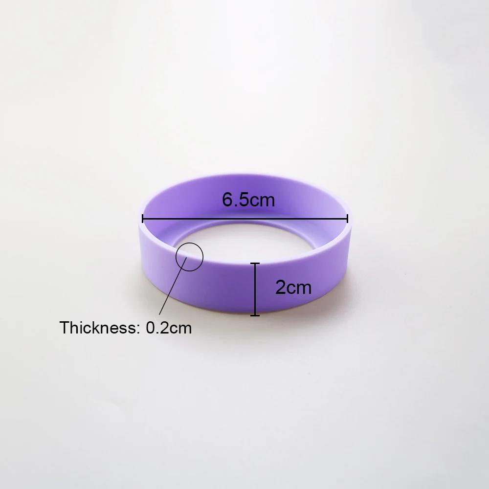 Sous-verres en Silicone, 28 couleurs, 6.5CM, couvercle inférieur de tasse, anneau inférieur, manchon