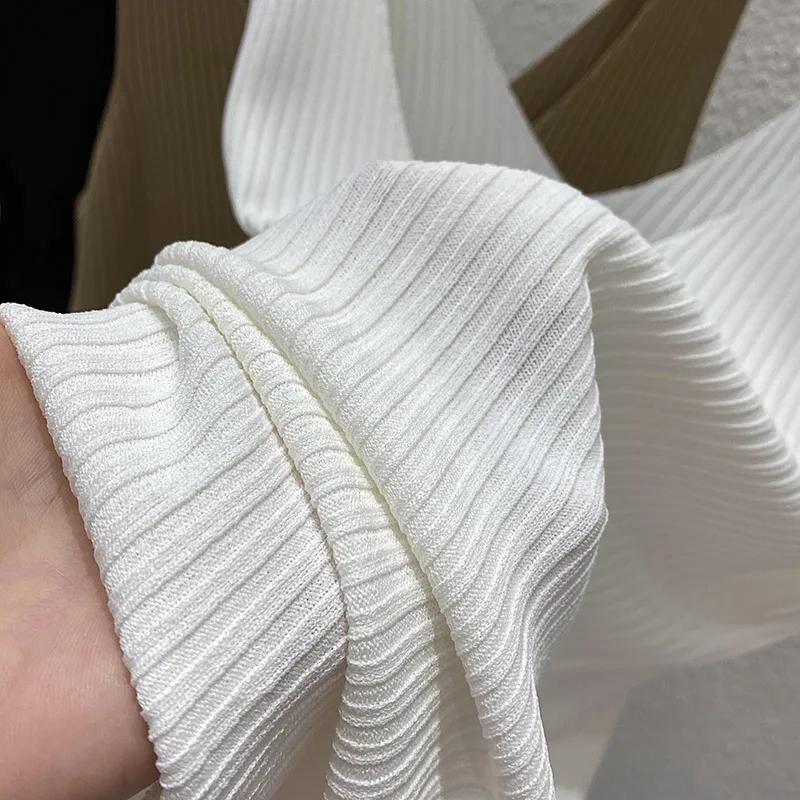 Zjaiss 2026 – Nouvelle collection été : Débardeur femme en maille de soie glacée, coupe ajustée, san