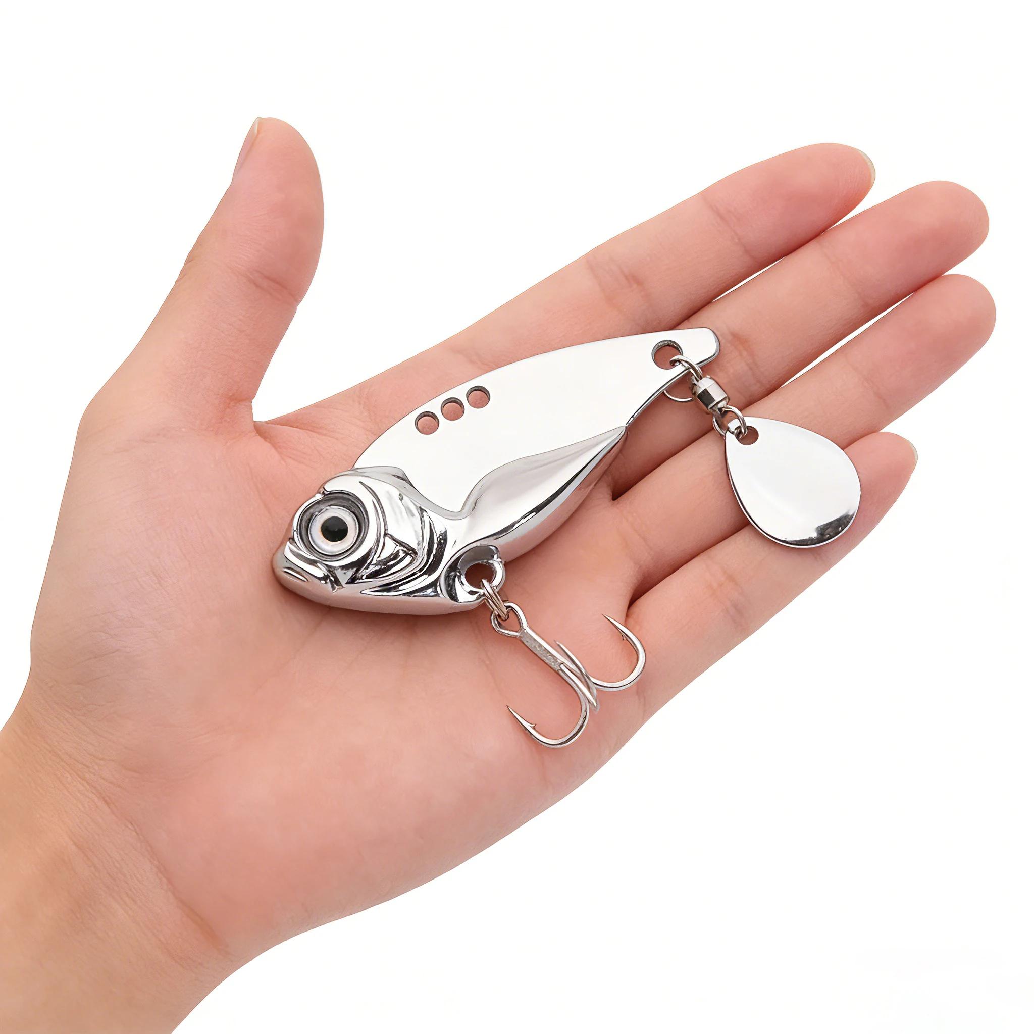 Rotatif paillettes métal VIB 7g 10g 15g 20g leurre de pêche queue rotative Vibration cuillère Spinne