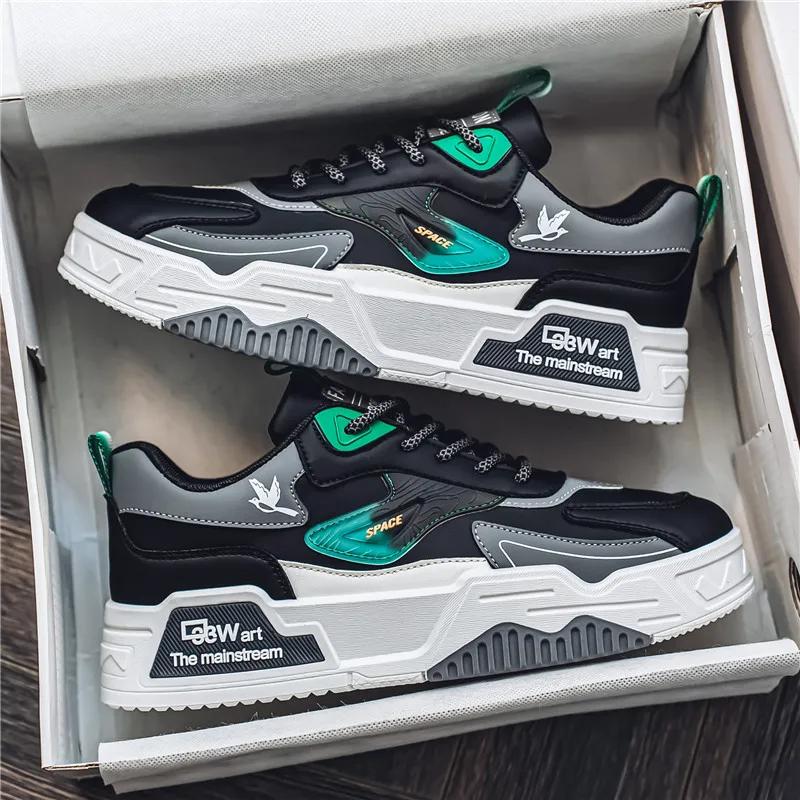Chaussures de sport décontractées en cuir pour hommes, chaussures basses, chaussures de course, chau