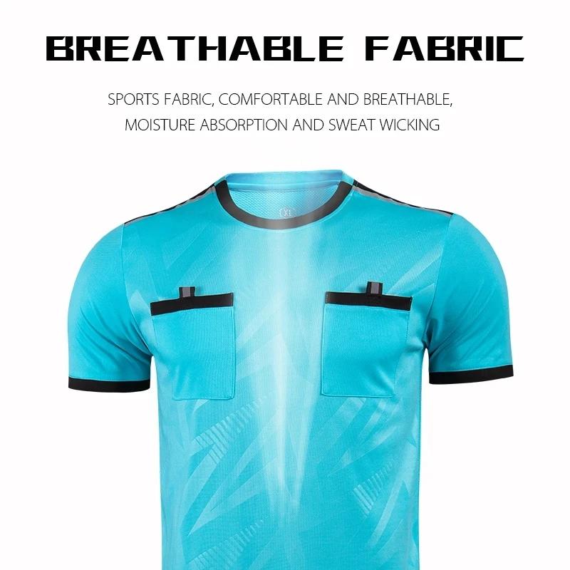 Uniformes d'arbitre professionnels pour hommes, maillots de Football, shorts, chemises, costume, sur