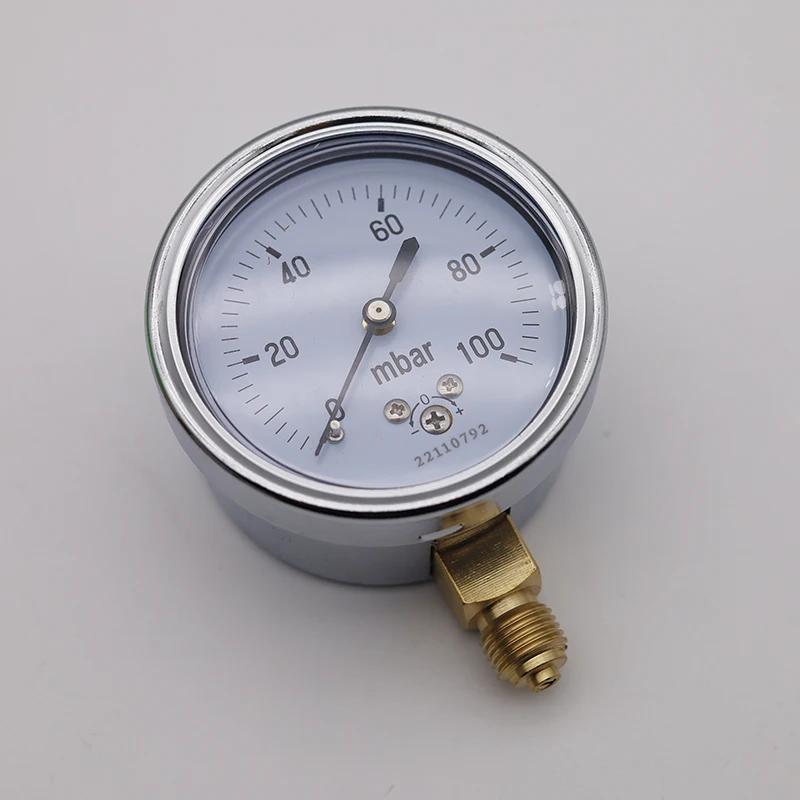 Jauge de pression de gaz réglable, manomètre calibrable, 50mbar, 60mbar, 100mbar