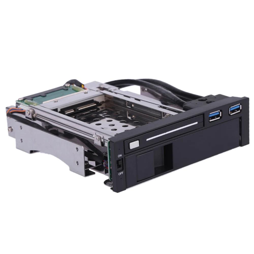 Double baie 3.5 "2.5" SATA III disque dur HDD et SSD plateau Caddy interne Mobile support boîtier St