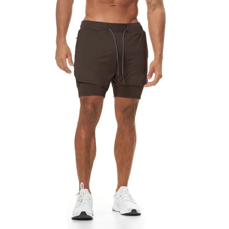Short de jogging surdimensionné 2 en 1 pour hommes, pantalon court pour gymnases, Fitness, poche int