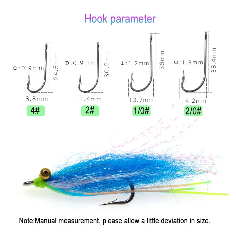 Vampfly fou doublage Charlie mouche crochet en acier au carbone évier rapide mouches de pêche pour B