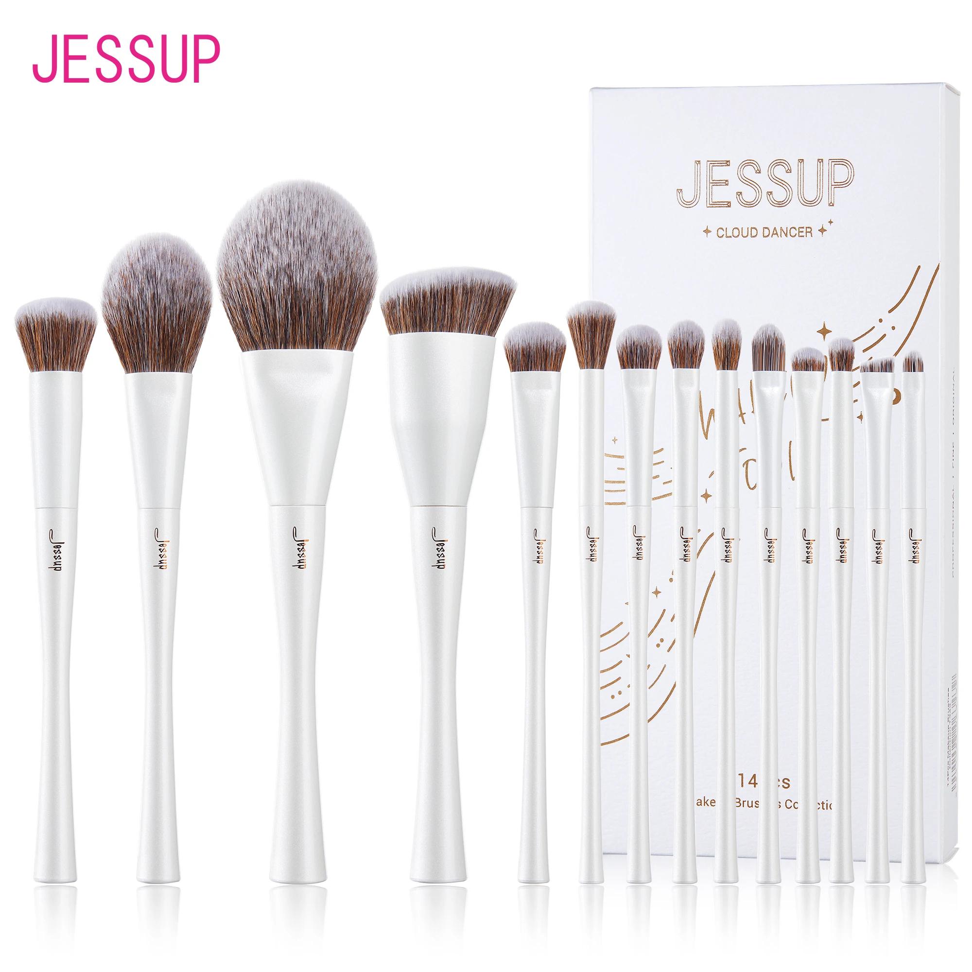 Jessup ensemble de pinceaux de maquillage, 4-14 pièces pinceaux de maquillage, fond de teint synthét