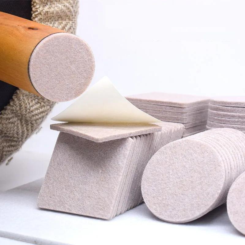 Coussinets de pieds de chaise en feutre épais de 5mm, auto-adhésifs pour meubles muets, joint Anti-c