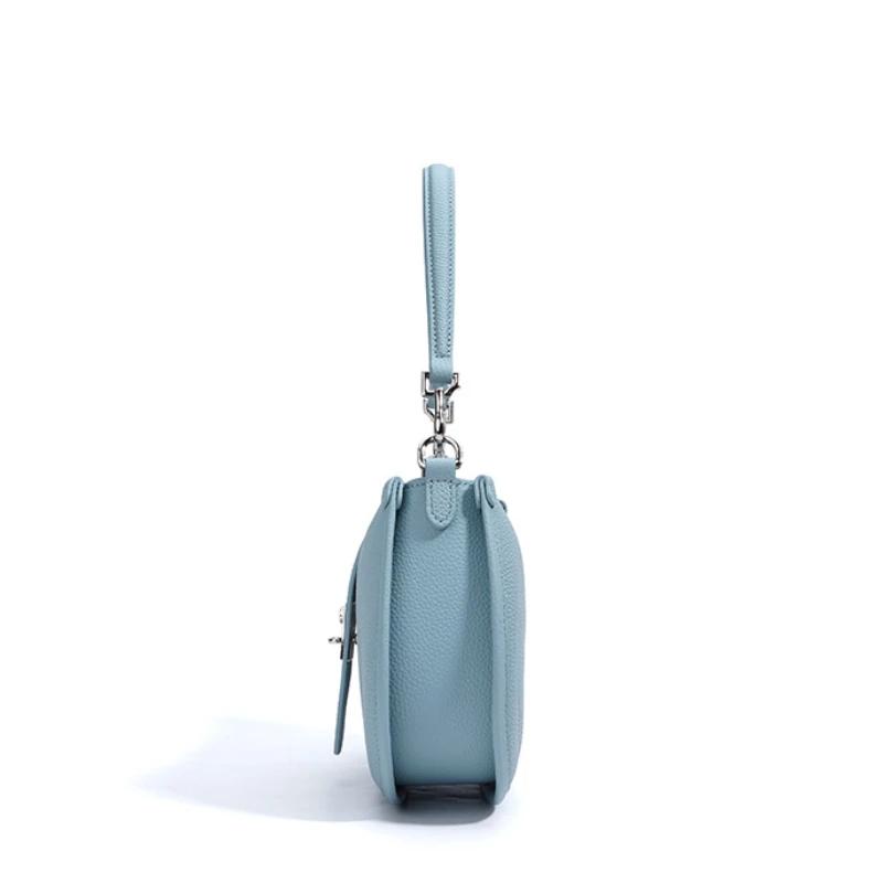 Petit sac à bandoulière de luxe pour femmes, Design de Niche, sac croissant en cuir véritable haut d