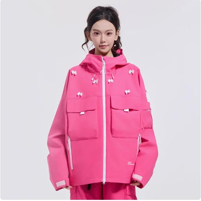 Vêtements de ski coupe-vent imperméables pour femmes, veste résistante à l'usure, simple planche, do