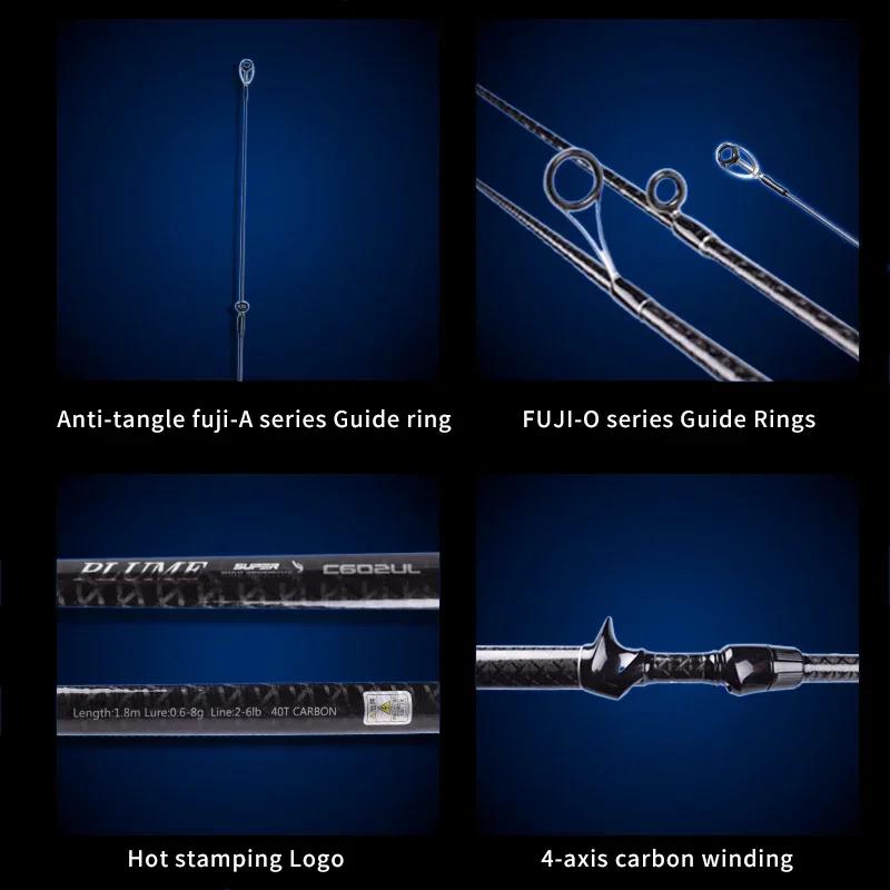 Mavllos-Plporcelain 40T Toray Carbon Belasticity, Appât léger Fitness Ajing Fishing, Spinning UL le