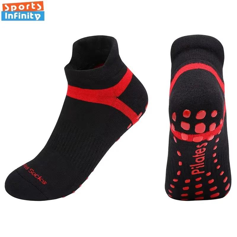 Chaussettes de yoga respirantes en coton non ald pour hommes et femmes, grande taille, silicone, fit