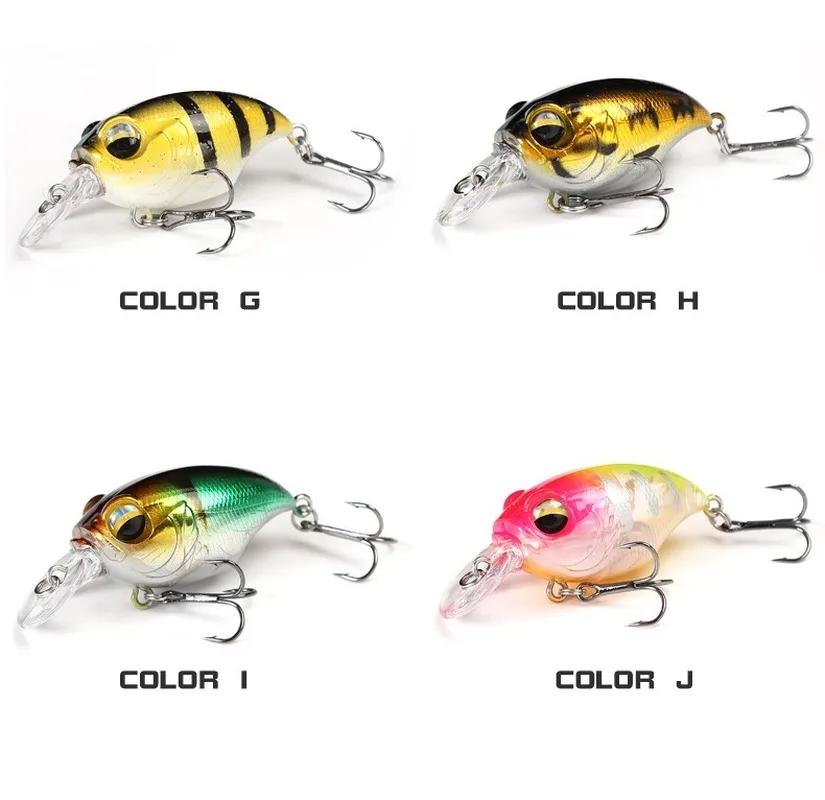 Nouveau Crankbait Wobblers leurre 38mm/8g 48mm/11g crochets de haute qualité 10 couleurs différentes