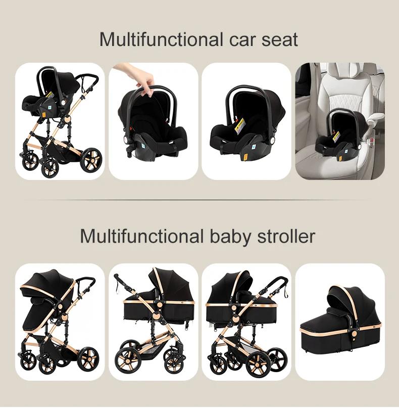 Poussette bébé 3 en 1 poussette Convertible bébé voitures landau Buggies poussette mère enfants pous
