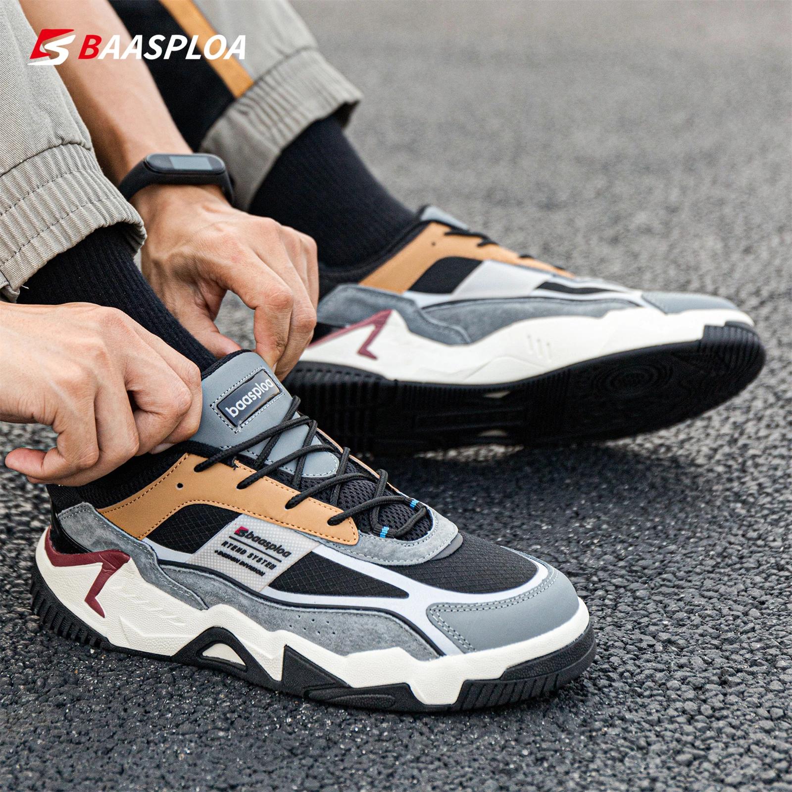 Baasploa-Chaussures décontractées pour hommes, baskets de marche imperméables, chaussures de tennis