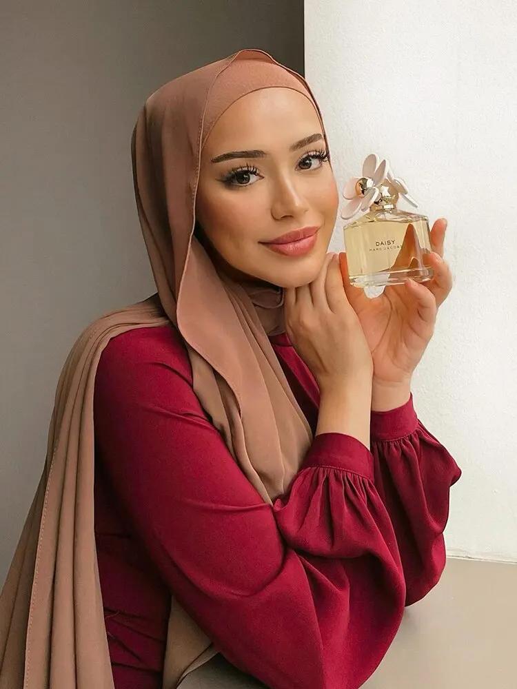 Femmes musulmanes en mousseline de soie Hijab châles écharpe Modal coton Jersey Hijabs plaine douce