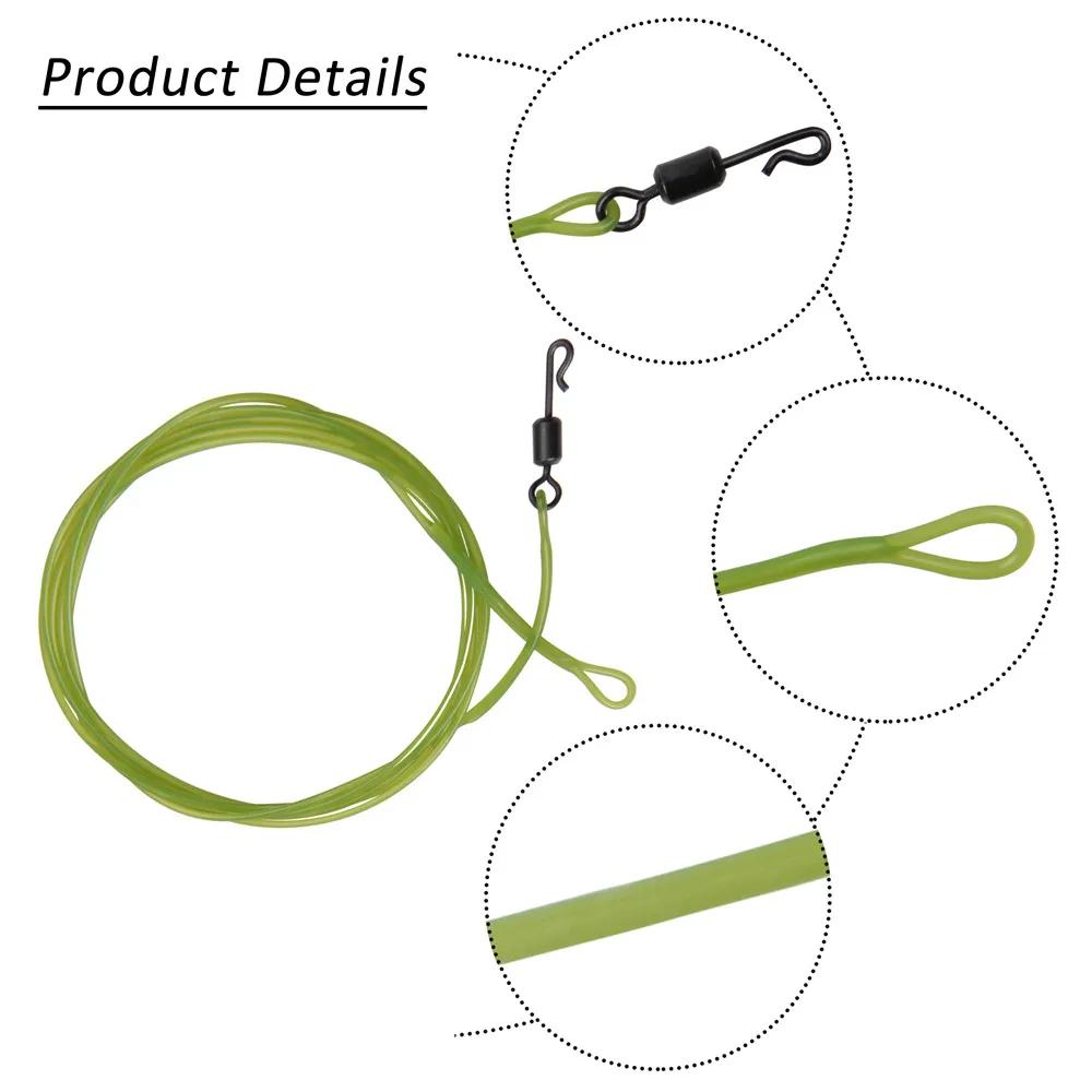 Ligne de Leader de pêche à la carpe en fluorocarbone, plate-forme de leader avec changement rapide d